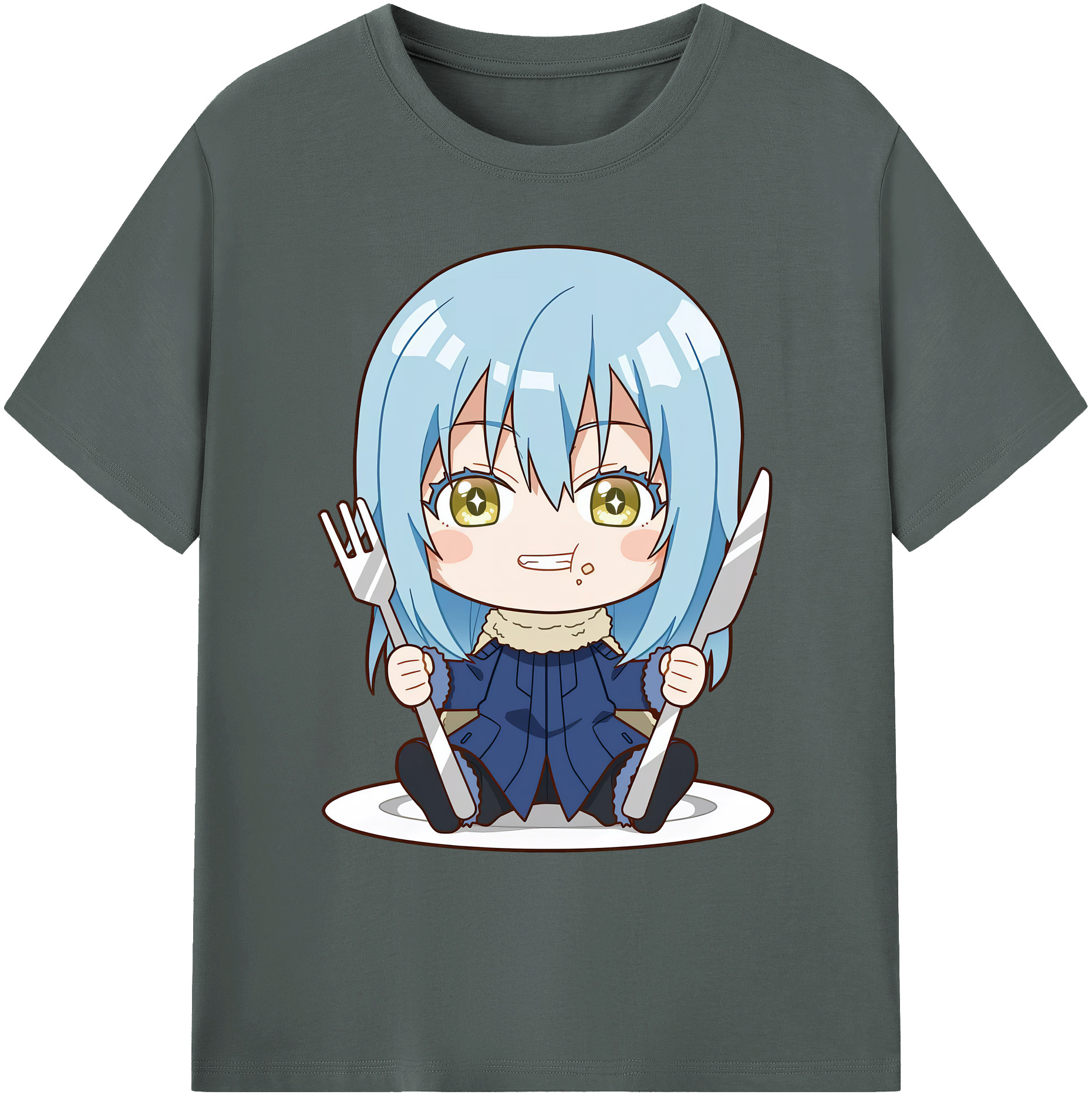 （画像用） 転スラ Regarding Reincarnated to Slime 綿100％ メンズ半袖Tシャツ｜肌触りやわらか＆通気性